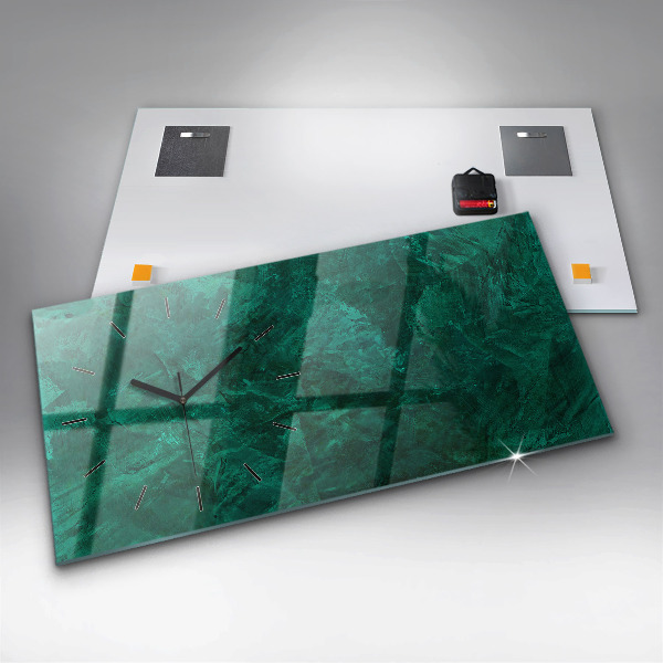 Horizontal wall clock Emerald wall