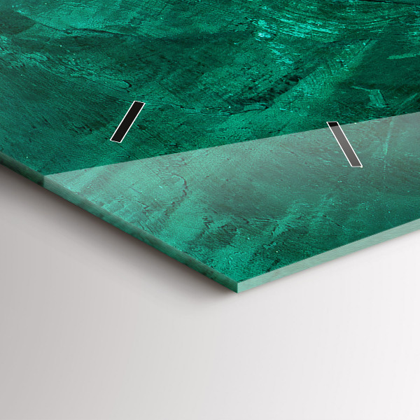 Horizontal wall clock Emerald wall