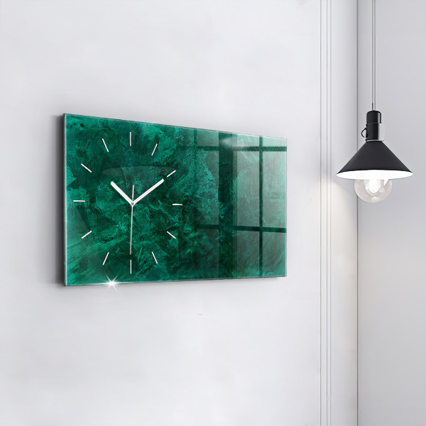Horizontal wall clock Emerald wall