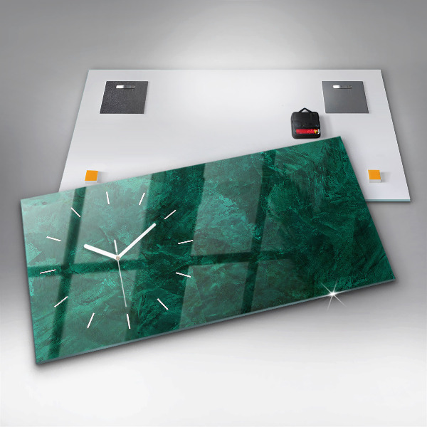 Horizontal wall clock Emerald wall