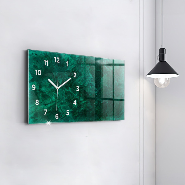 Horizontal wall clock Emerald wall