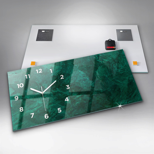 Horizontal wall clock Emerald wall