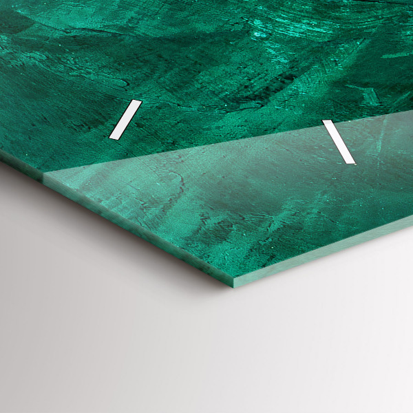 Horizontal wall clock Emerald wall