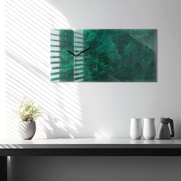 Horizontal wall clock Emerald wall