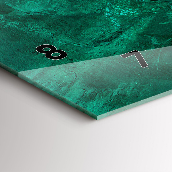 Horizontal wall clock Emerald wall