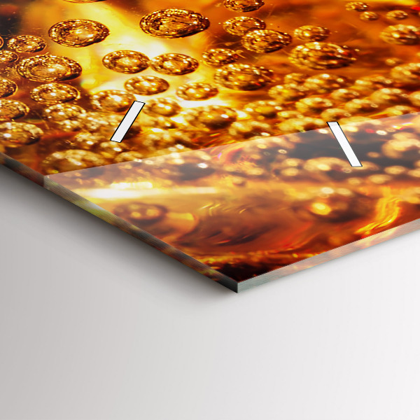 Horizontal wall clock Close-up of the drink