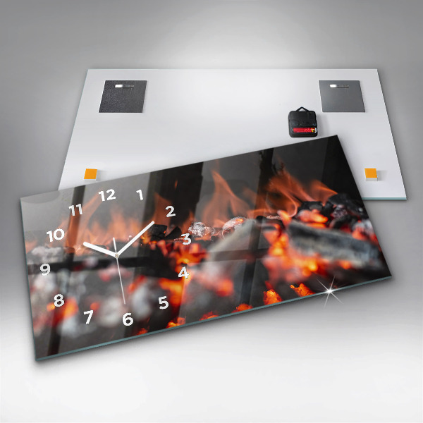 Horizontal wall clock Grate