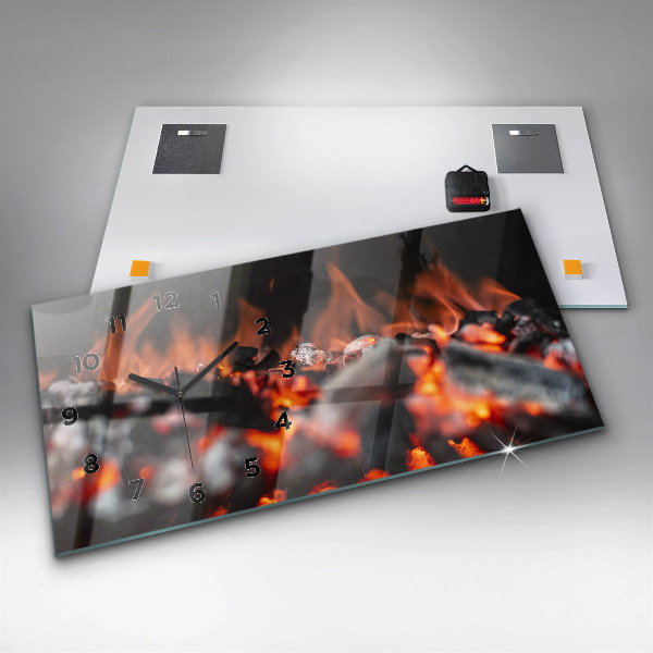 Horizontal wall clock Grate