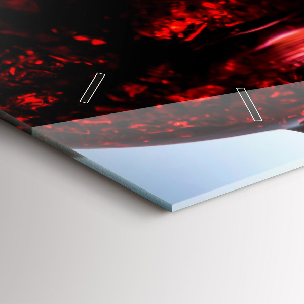 Horizontal wall clock Glasses of wine