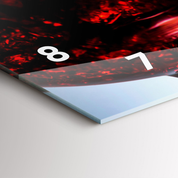 Horizontal wall clock Glasses of wine