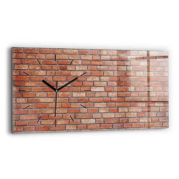 Horizontal wall clock Brick wall