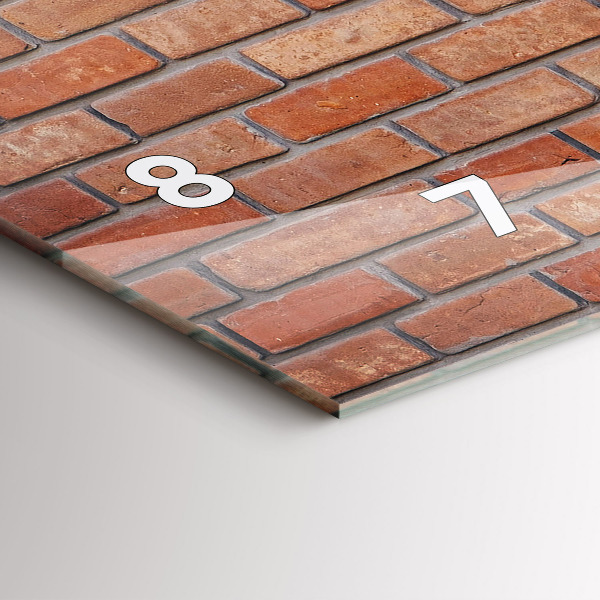 Horizontal wall clock Brick wall