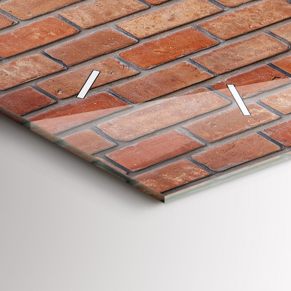 Horizontal wall clock Brick wall