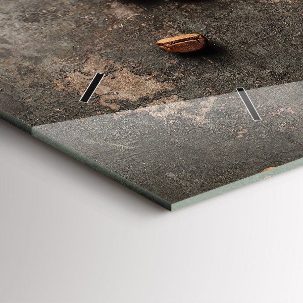 Horizontal wall clock A bag of coffee beans