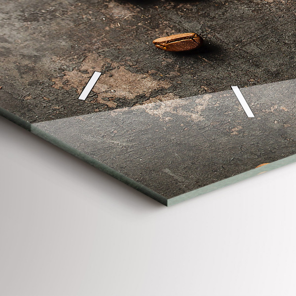 Horizontal wall clock A bag of coffee beans