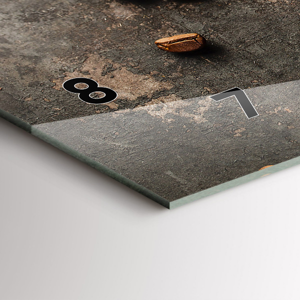 Horizontal wall clock A bag of coffee beans