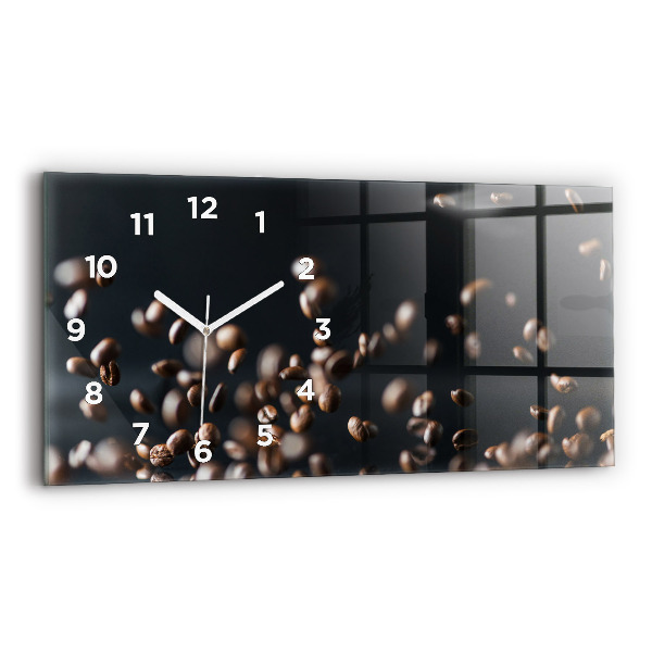 Horizontal wall clock Coffee beans