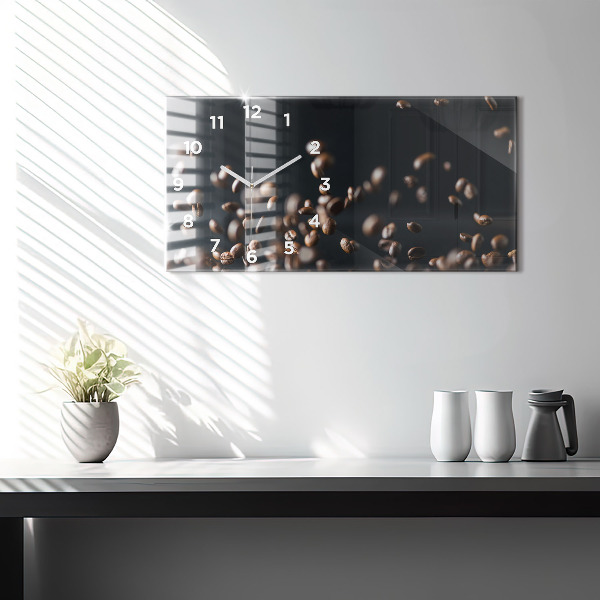 Horizontal wall clock Coffee beans