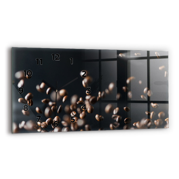 Horizontal wall clock Coffee beans