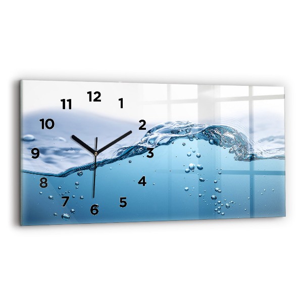 Horizontal wall clock Close-up of water