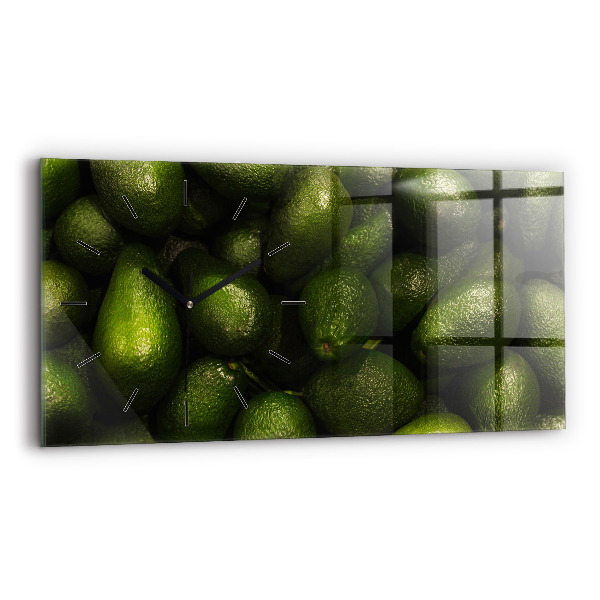 Horizontal wall clock Avocado
