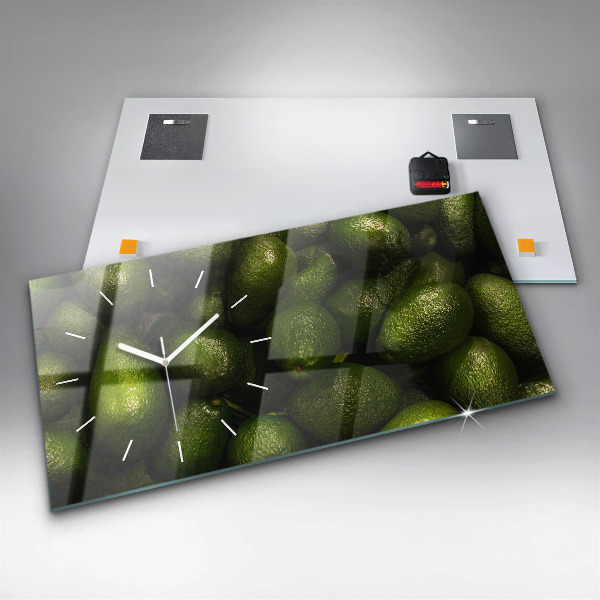 Horizontal wall clock Avocado