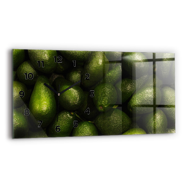 Horizontal wall clock Avocado