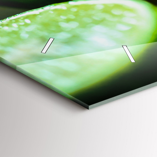 Horizontal wall clock Lime wedges