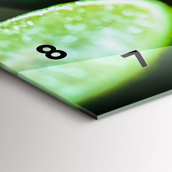 Horizontal wall clock Lime wedges