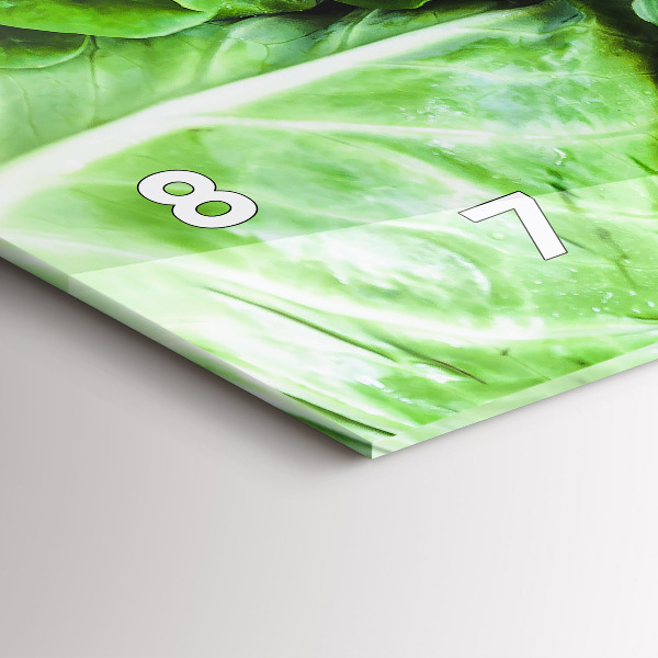 Horizontal wall clock Green vegetables