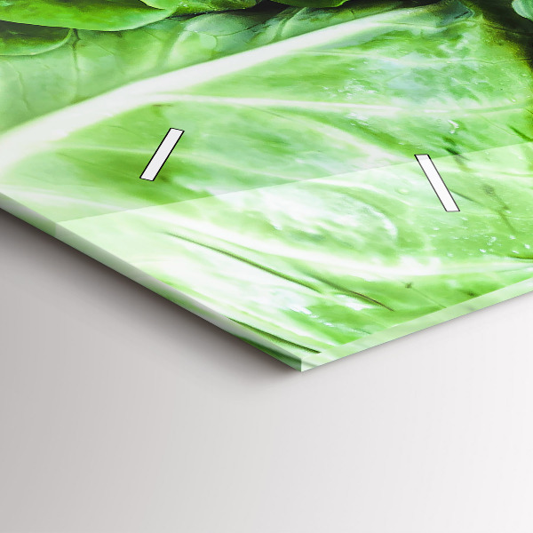 Horizontal wall clock Green vegetables