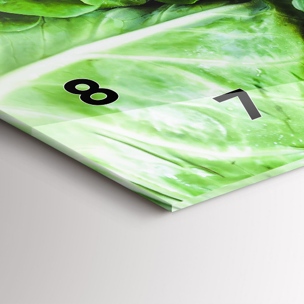 Horizontal wall clock Green vegetables