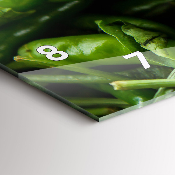 Horizontal wall clock Green pepper