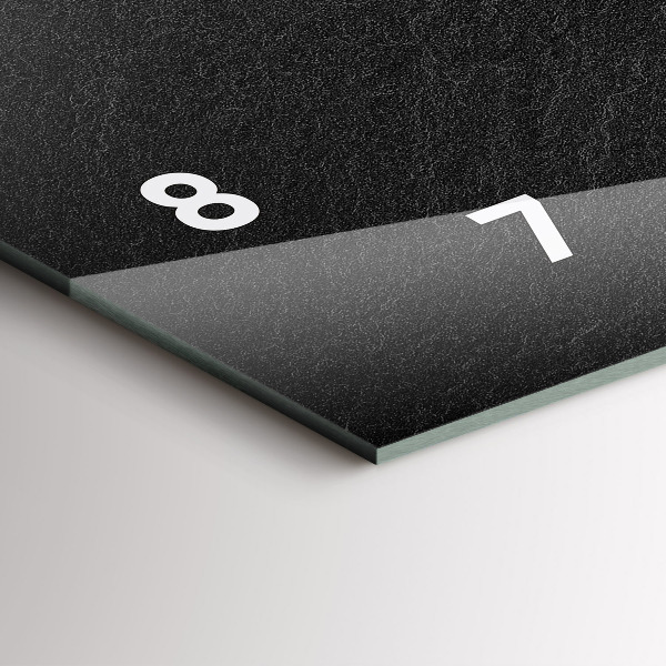 Horizontal wall clock Dark rock