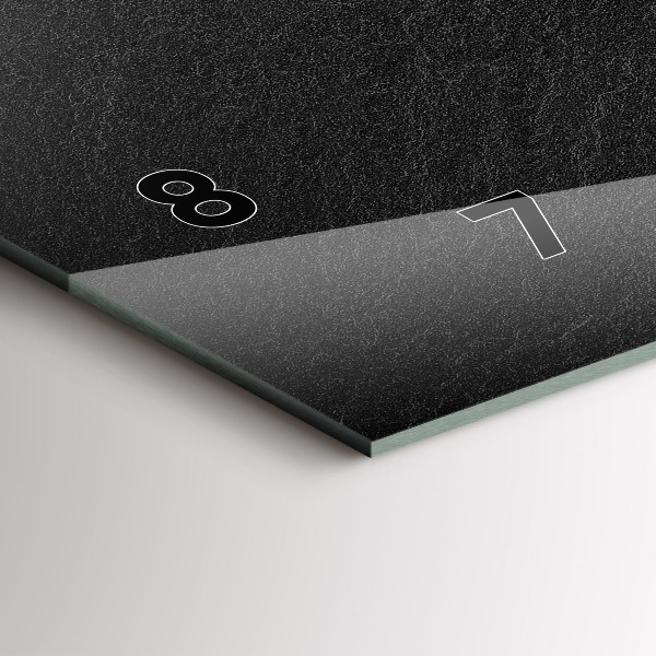 Horizontal wall clock Dark rock