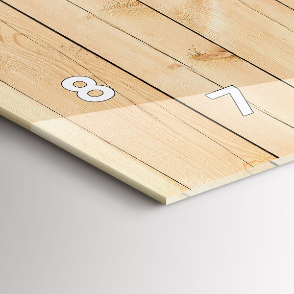 Horizontal wall clock Wooden boards