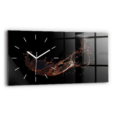 Horizontal wall clock Spilled drink