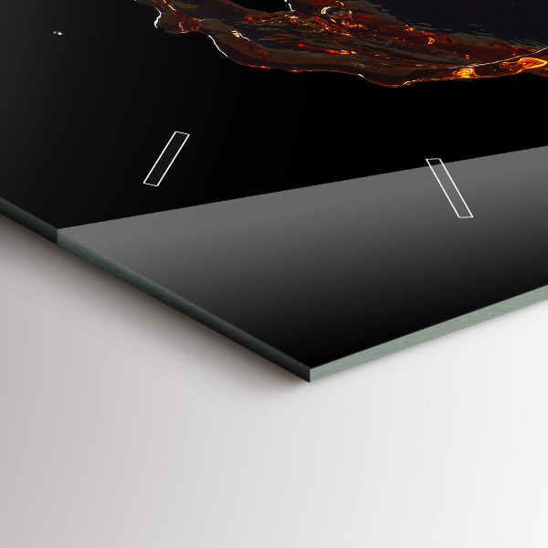 Horizontal wall clock Spilled drink