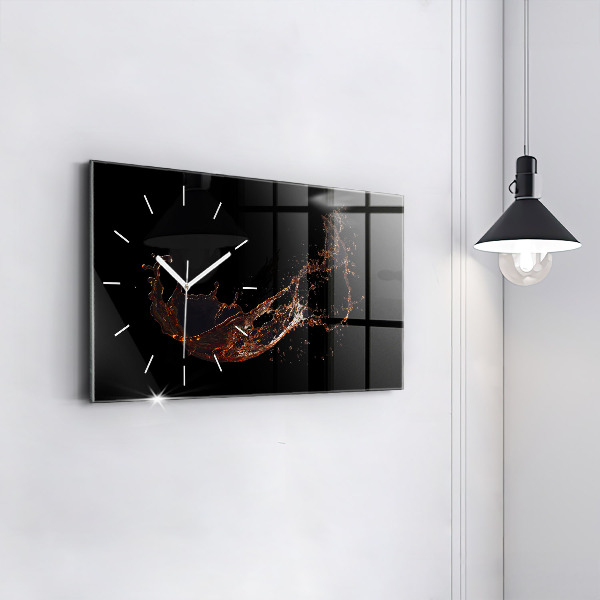 Horizontal wall clock Spilled drink