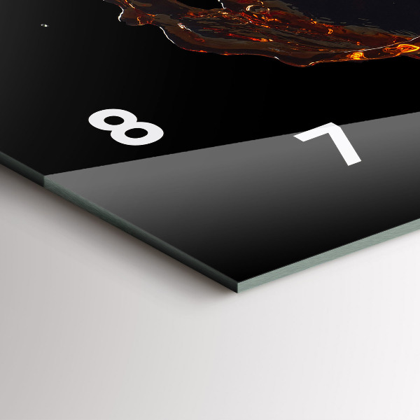 Horizontal wall clock Spilled drink