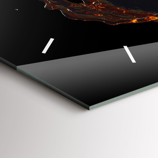 Horizontal wall clock Spilled drink