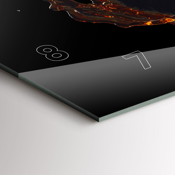 Horizontal wall clock Spilled drink