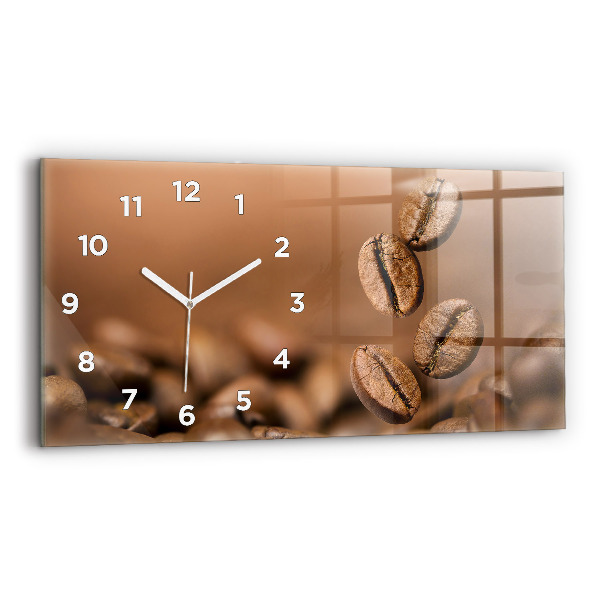 Horizontal wall clock Abstract colors