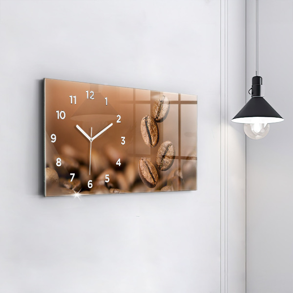 Horizontal wall clock Abstract colors