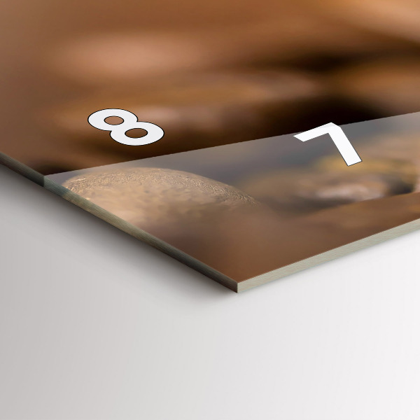 Horizontal wall clock Abstract colors