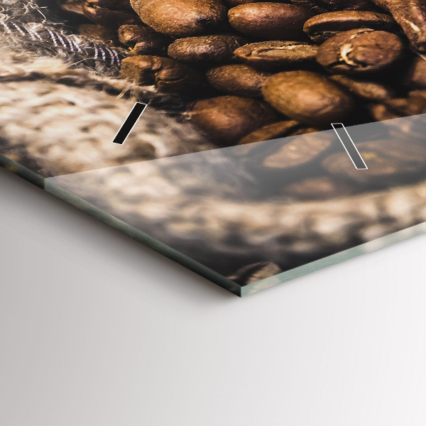 Horizontal wall clock Bags of coffee