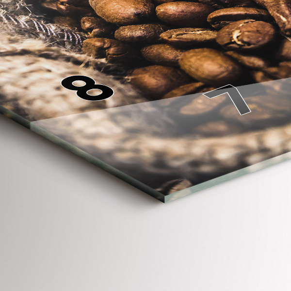 Horizontal wall clock Bags of coffee