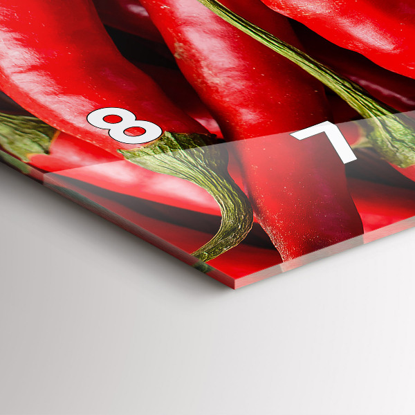 Horizontal wall clock Hot peppers