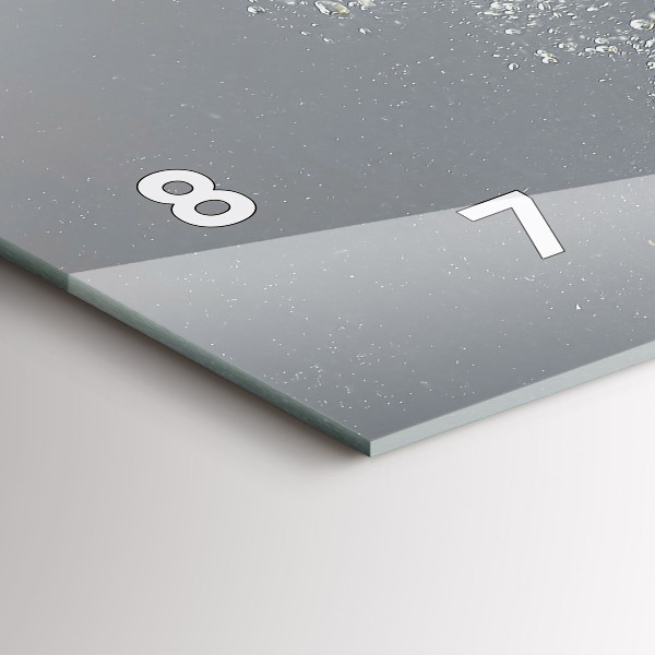 Horizontal wall clock Citrus in water