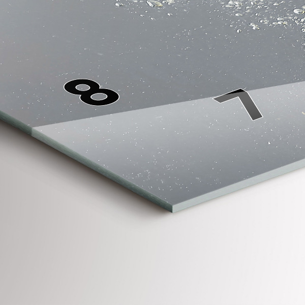 Horizontal wall clock Citrus in water